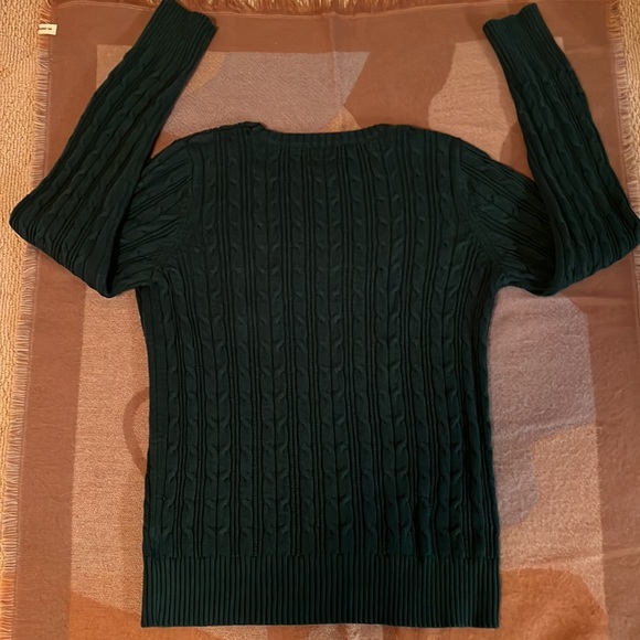 EUC Evergreen St. John's Bay Crew Neck Cable-Knit Pullover Sweater, M - Picture 4 of 13